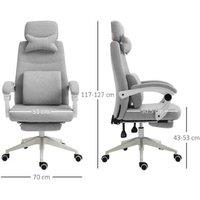 Vinsetto Deluxe Office Chair With Relaxation Footrest