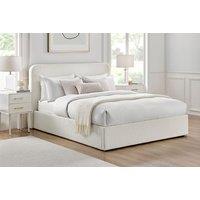 PRICE DROP! Cheltenham Boucl Modern Bed Frame & Sturdy Base with Headboard