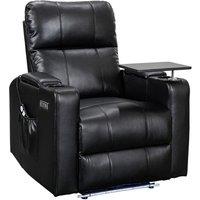 Electric Leather Recliner With Massage & Heat Functions