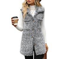 Women'S Sleeveless Fleece Winter Vest - 6 Sizes, 3 Colours