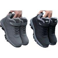 Unisex Black Non-Slip Plush Snow Boots - 2 Colours & 6 Sizes