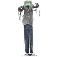 PRICE DROP! 210cm Animated Skeleton Werewolf Christmas Prop - Battery-Operated Festive Decoration