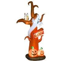 2.7M Inflatable Tree W/Ghost & Pumpkin