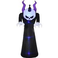 7Ft Inflatable Ghost W/Horns & Flame