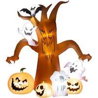 7.9Ft Inflatable Ghost Tree W/Pumpkins