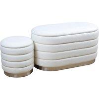 Luxury 'Cake' Ottoman Storage Box - 2 Options & 2 Colours