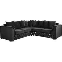 Plush Velvet 2c2 Corner Sofa - Scatter Back, Diamond Stitch, 6 Colours, Modern Style