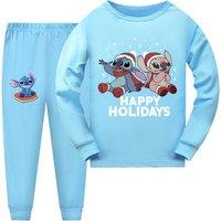 Kids' Stitch Inspired Christmas Pyjama Set - 7 Sizes & 7 Colours