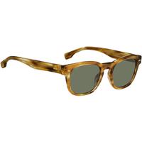Unisex Hugo Boss Men'S Acetate Sunglasses - Bold Brown, Uv Protection, Classic Geometric Style