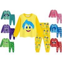 Unisex Kids' Inside Out Pyjama Set - Soft Hypoallergenic Blend, Ages 2-10