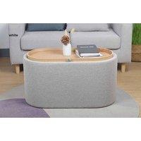 Merida Upholstered Ottoman With Reversible Lid - Grey Or White