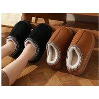 Pair Of Ugg Inspired Cosy Flat Slippers