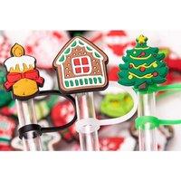 24Pcs Xmas Straw Toppers Advent Calendar