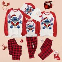 Unisex Black Plaid Cartoon Inspired Lightweight Family Summer Pyjama Sets - Breathable Cotton Blend, 5 Fun Styles
