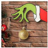 Xmas Grinch Hand Door Wall Hanging Sign