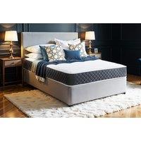 Luxury Light Grey Bed with Memory Sprung Mattress