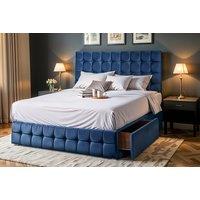 Velvet Divan Bed Set w/ Storage & Mattress