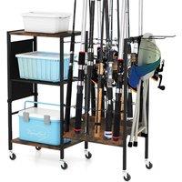 Fishing Rod Rack & Fishing Gear Tackle Cart