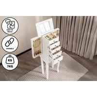 Freestanding Jewellery Cabinet With Flip Up Mirror