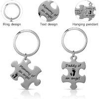 Mommy Daddy Of An Angel Keyring Set