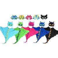 Kids' Dinosaur Costume Cape With Mask & Hat - 5 Colours