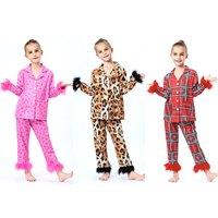Unisex Black Mother And Daughter Feather Pyjamas Set - 5 Styles