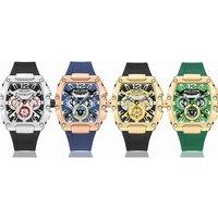 Megir Chronograph Watch - Black, Blue, Gold, & Green