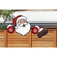 Outdoor Xmas Fence Peeker Decoration