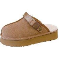 Unisex Brown Cowhide Velvet Clogs - Luxe Comfort In 8 Sizes & 3 Colours