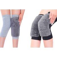 Plush Fur-Lined Thermal Knee Braces - Two Colours