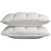 Cotton Pintuck Down Pillow - Low Or Mid - 5 Colours