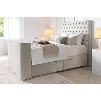 Tv Ottoman Storage Bed With Chesterfield Headboard - 4 Sizes