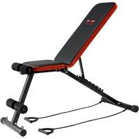 Foldable & Adjustable Incline Exercise Bench - Black & Red