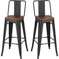 Metal And Wooden High Bar Stools - 2 Options