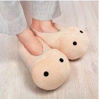 Unisex Black #Winning Willy Plush Slip-On Slippers - Ultra-Soft Novelty Indoor Footwear For Adults