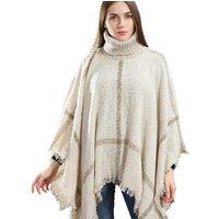 Burberry Inspired Plaid Knitted Poncho - 8 Colours