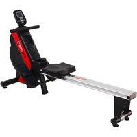 Magnetic Fan Rowing Machine With 12 Programmes - Black & Red