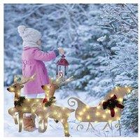 Enchanting Christmas Sleigh '--'&'--' Reindeer Light Set