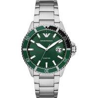 Emporio Armani Men'S Stainless Steel Watch - Silver & Green