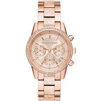 Michael Kors Mk6598 Ritz Chronograph Women'S Watch - Rose Gold