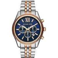 Michael Kors Lexington Men's Chronograph Watch - Stainless Steel & Rose Gold