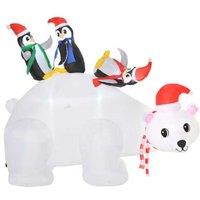 1.5M Polar Bear & Penguin Inflatable