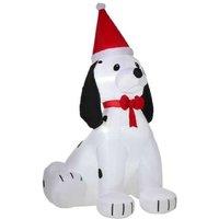 1.8m Christmas Puppy with Santa Hat