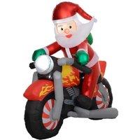 5.6Ft Inflatable Santa On Motorcycle