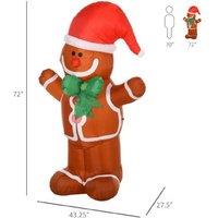 1.8M Gingerbread/Snowman Led Inflatable