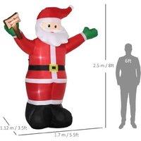 8Ft Inflatable Santa W/ Light Sign