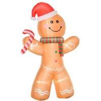 2.4m LED Inflatable Gingerbread Man