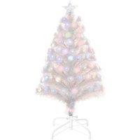 3Ft White Fiber Optic Xmas Tree