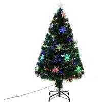 4Ft Green Xmas Tree W/ Snowflake Lights