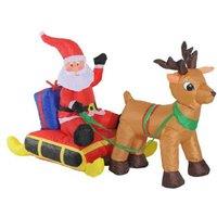 Inflatable Self-Inflating Santa Sleighs